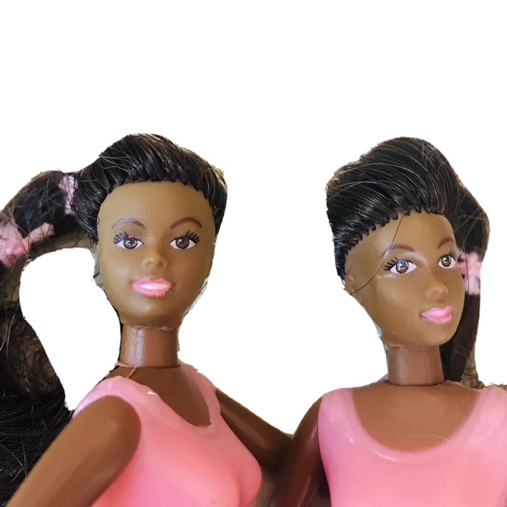 Barbie Rose Princess Mini Dolls Twins Black 2001